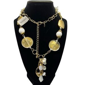 Chicos NWT Gold Tone Ester Sngl Necklace